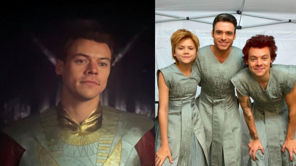 BASTIDORES – Atriz conta sobre cena deletada com Harry Styles em Eternos