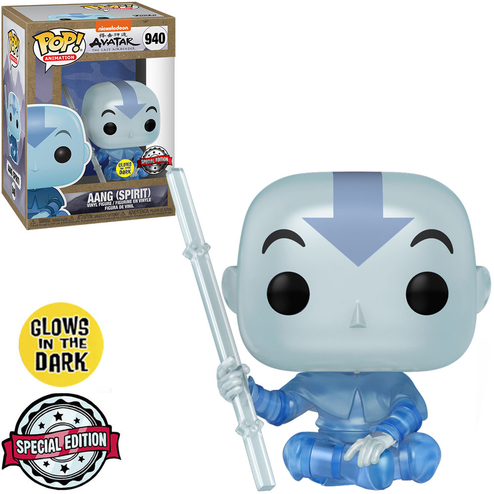 Funko Pop Avatar The Last Airbender Aang (spirit) 940 (glow Exclusive) Atacado Collections