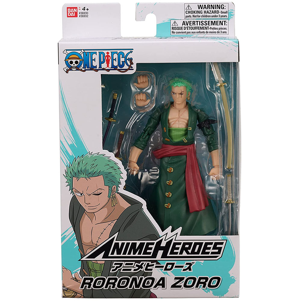 Boneco Zoro de uma peça, presente de anime ideal - branco