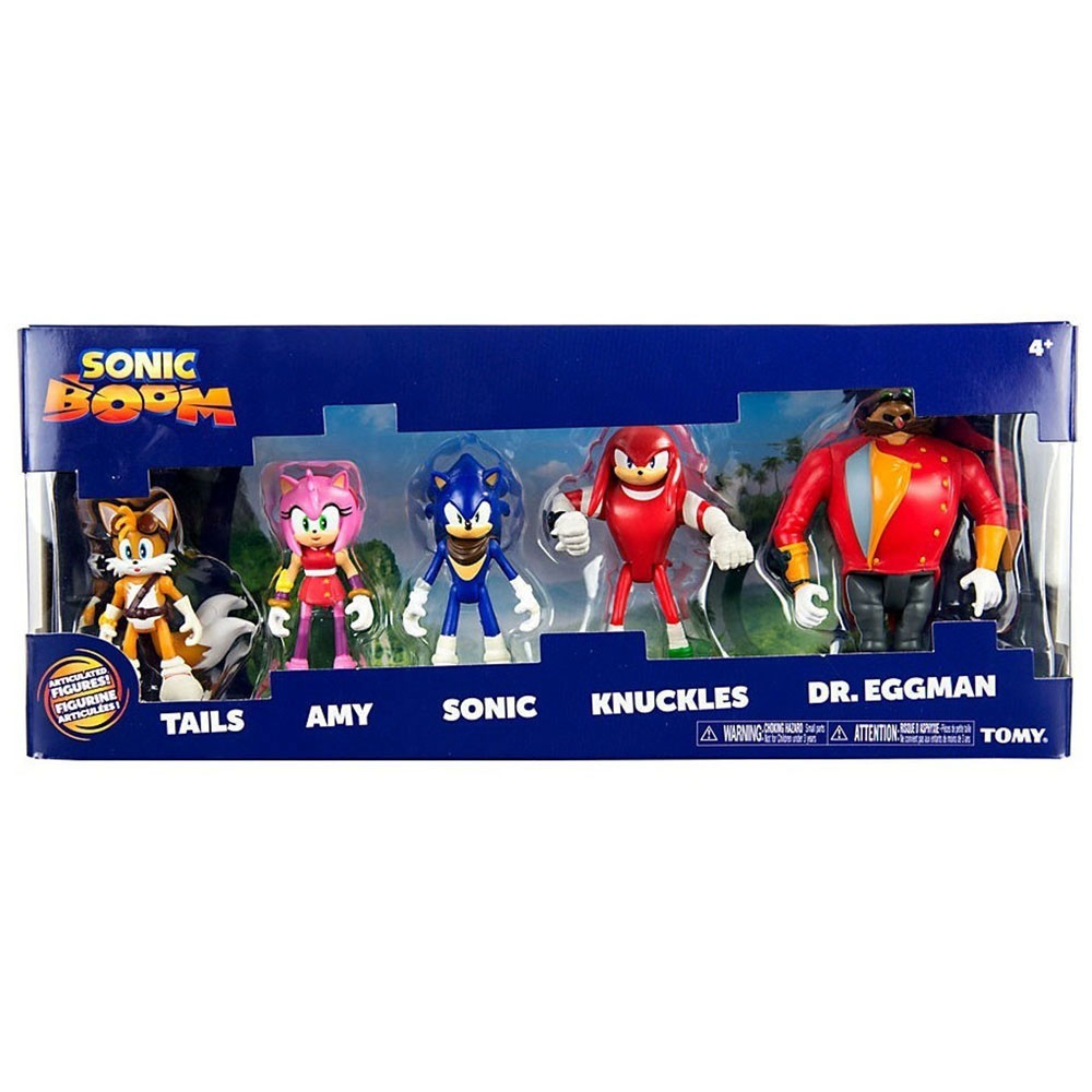 Sonic Boom 3 Action Figure Bundle - Sonic Tails Amy Knuckles Dr Eggman