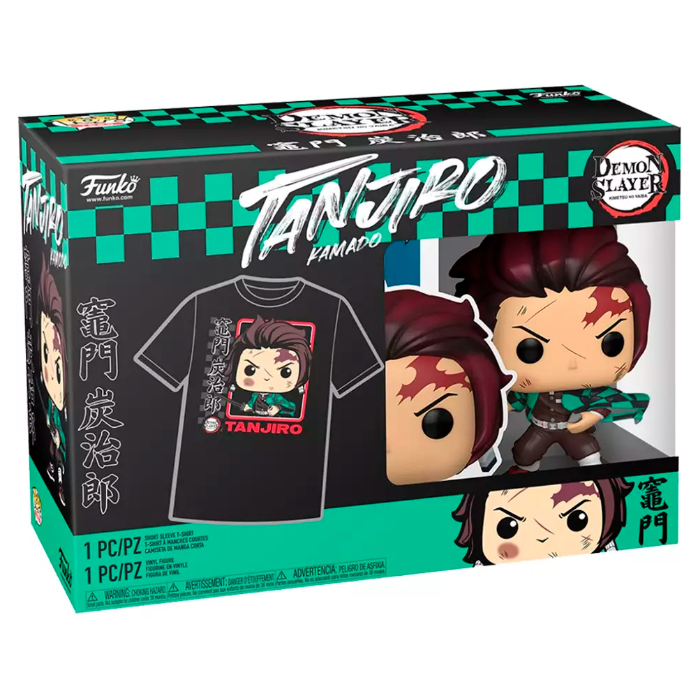 Box Funko Pop Demon Slayer - Tanjiro Kamado + Camiseta Tee Bundle *l*