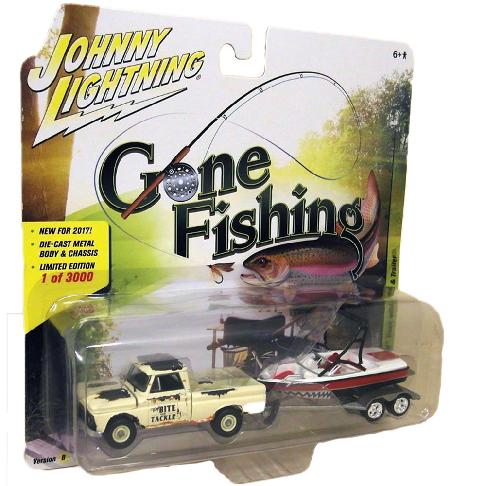 Carro Johnny Lightning Gone Fishing - Chevy Truck W/ Boat Jlbt004b