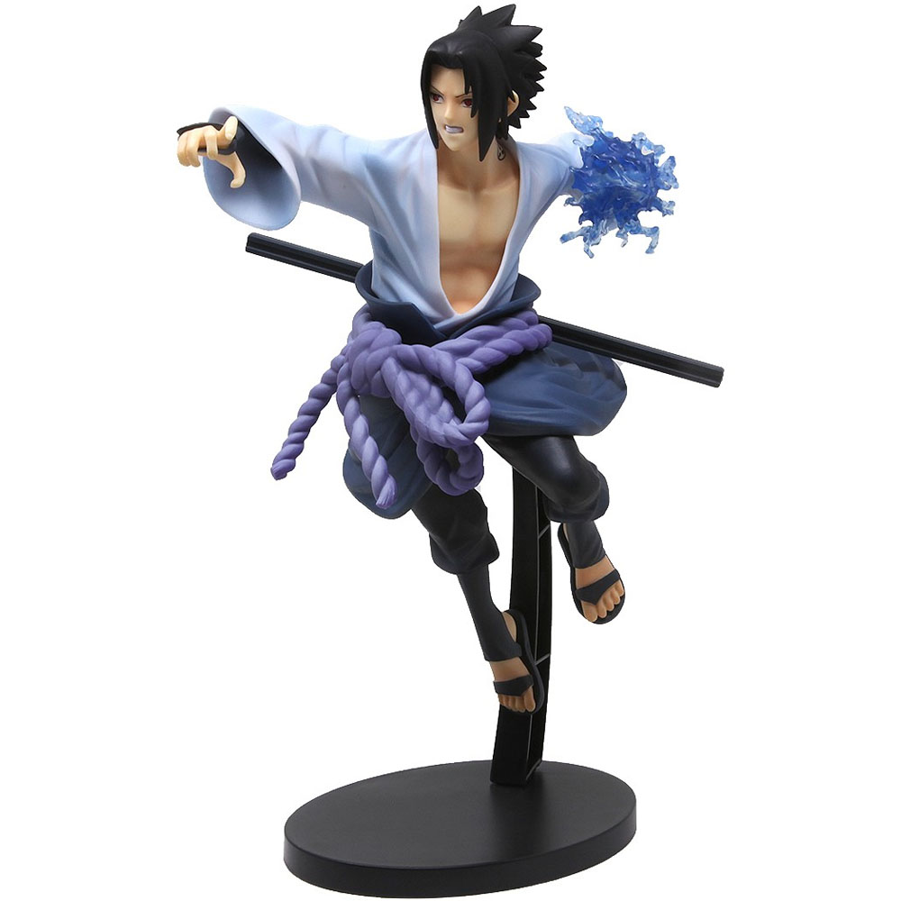 12cm naruto shippuden figura de ação uchiha sasuke estátua desktop