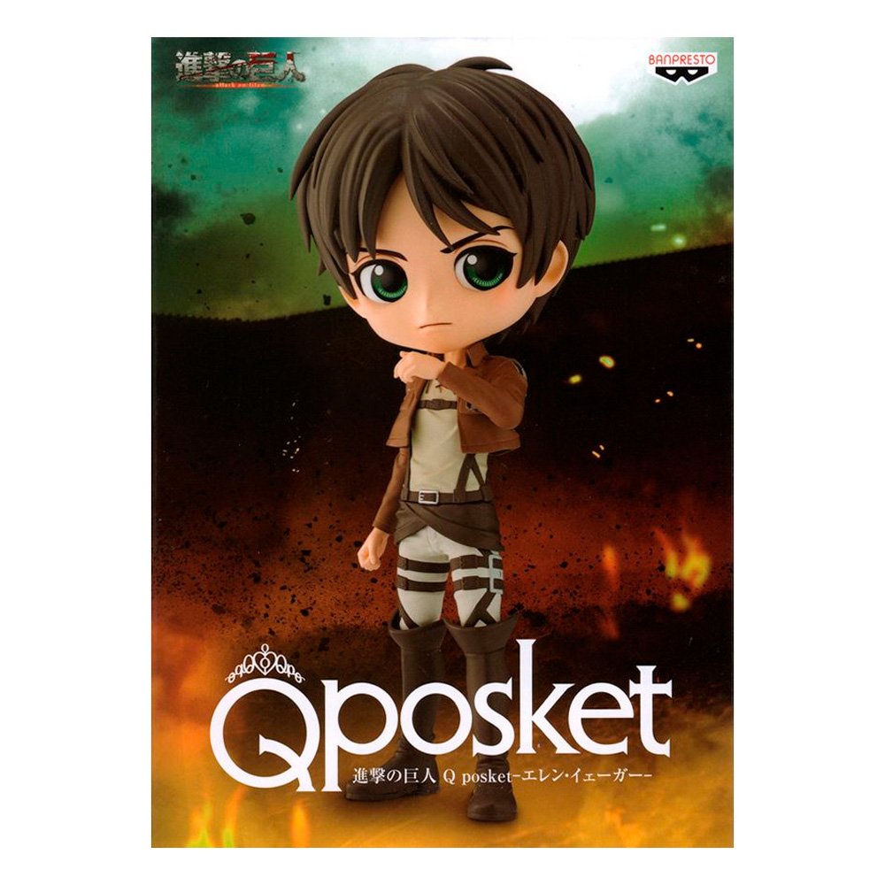 Figure attack on titan (shingeki no kyojin) - eren yeager - q posket ref.:  18527/10516 - Bandai Banpresto - Colecionáveis - Magazine Luiza