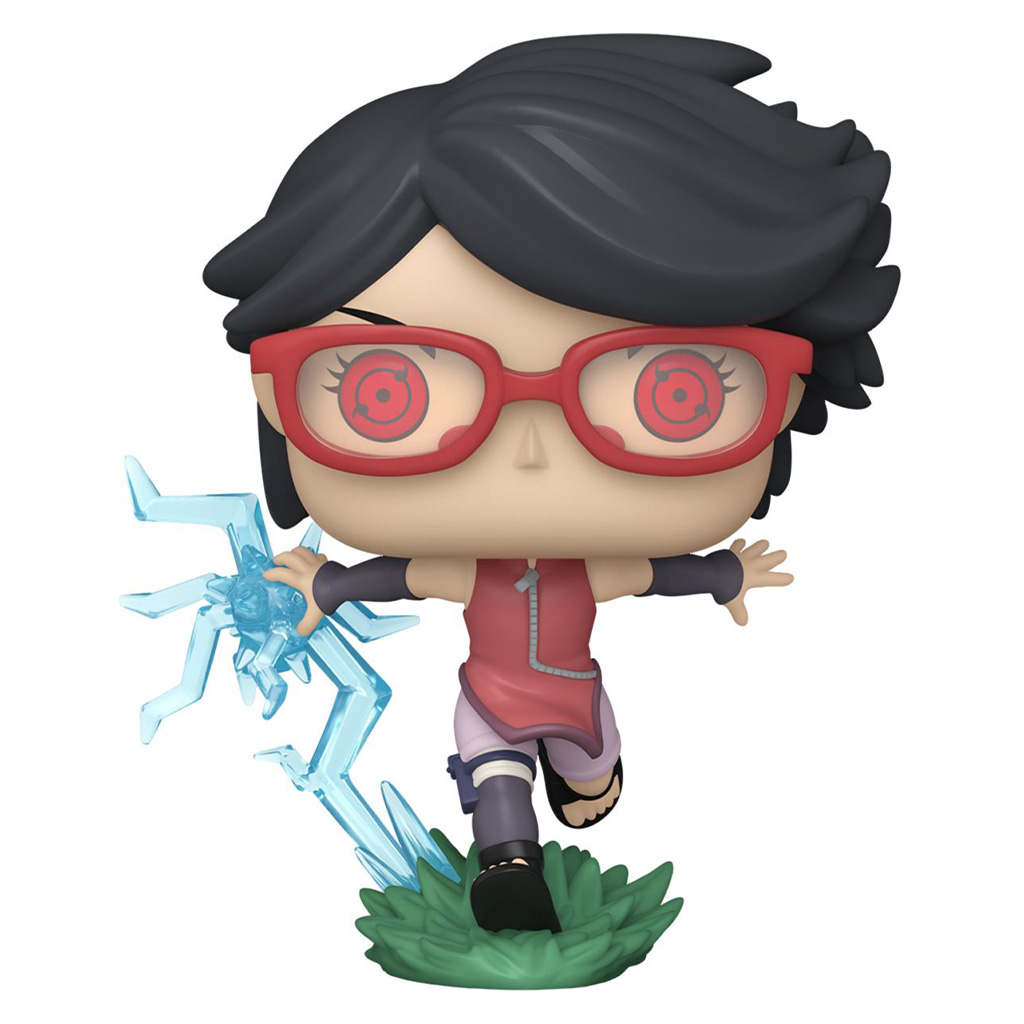 sarada uchiha, uchiha, ninja, anime, red glasses, re