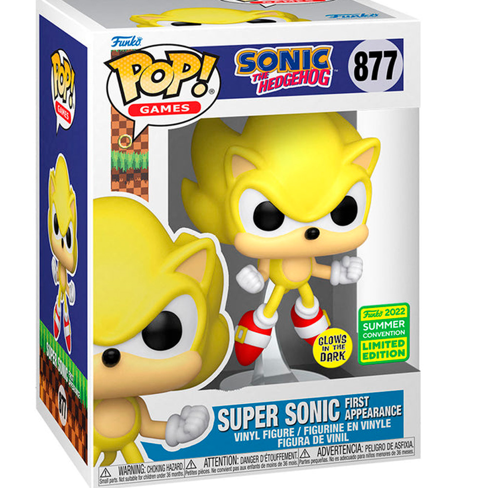 Funko Pop Games Sonic The Hedgehog - Super Sonic First Appearance 877 (sdcc  2022) (glows In The Dark)