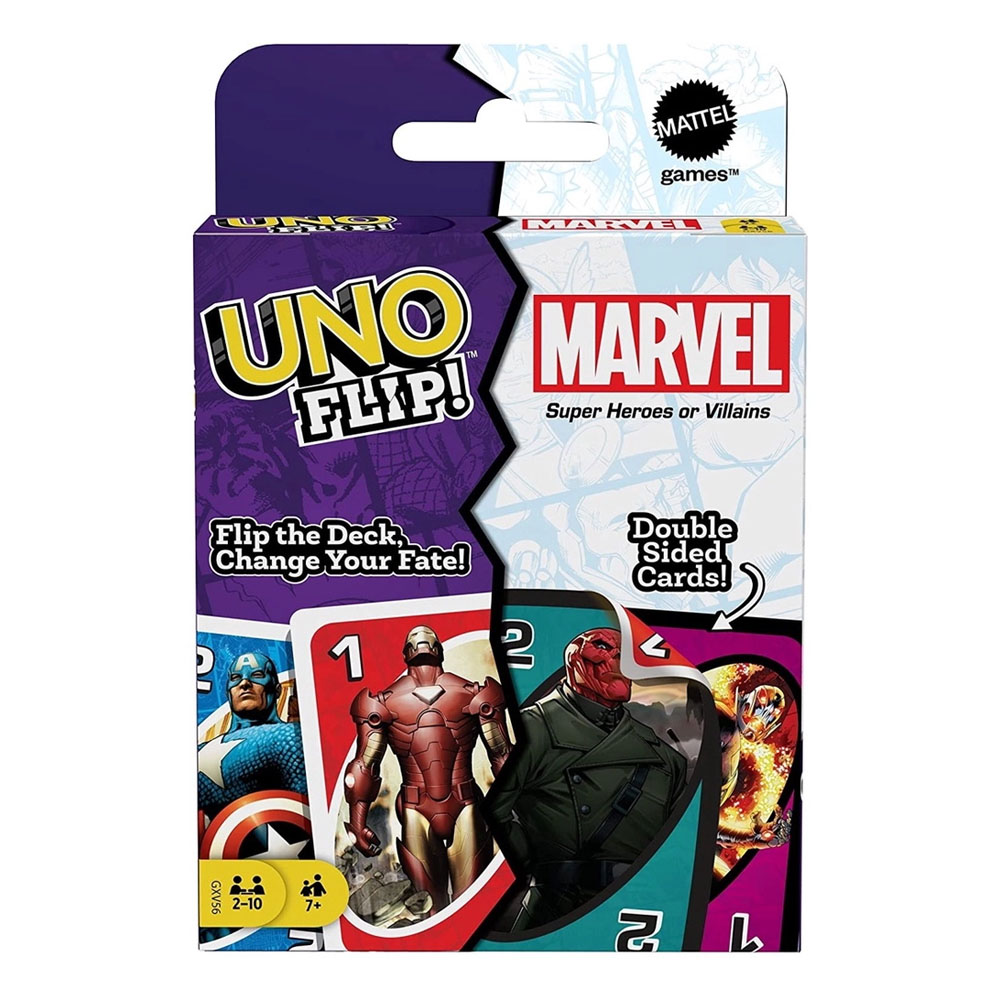 Jogo de Cartas Uno - Uno Flip Marvel