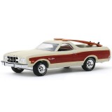 CARRO GREENLIGHT THE HOBBY SHOP - FORD RANCHERO SQUIRE WITH SURF BOARDS 1973 - ESCALA 1/64 (97080-A)