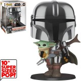 FUNKO POP STAR WARS  THE MANDALORIAN - THE MANDALORIAN WITH THE CHILD 380 (SUPER SIZED 10")