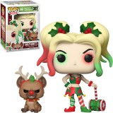 FUNKO POP DC SUPER HEROES - HARLEY QUINN WITH HELPER (HOLIDAY) 357