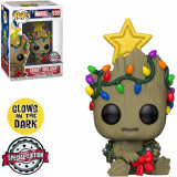 FUNKO POP MARVEL HOLIDAY EXCLUSIVE - GROOT HOLIDAY 530 (GLOWS IN THE DARK)