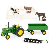 PLAYSET TOMY - JOHN DEERE FLEET FARM - WITH TRACTOR AND TRAILER - ESCALA 1/32 (15474)