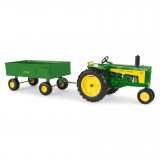 TRATOR TOMY ERTL - JOHN DEERE 730 WITH BARGE WAGON - ESCALA 1/16