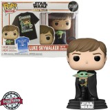 FUNKO POP STAR WARS THE MANDALORIAN TEE BUNDLE EXCLUSIVE - LUKE SKYWALKER WITH GROGU