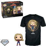 BOX FUNKO POP MARVEL - CAPTAIN MARVEL + CAMISETA TEE BUNDLE *S*