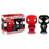 SALEIRO FUNKO POP SALT AND PEPPER SHAKERS - SPIDER-MAN & BLACK SUIT SPIDER-MAN