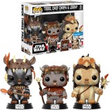 FUNKO POP STAR WARS EWOK EXCLUSIVE - TEEBO, CHIEF CHIRPA AND LOGRAY - 3PACK