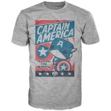 CAMISETA FUNKO POP TEES MARVEL: CAPTAIN AMERICA - TAMANHO GG