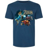 CAMISETA THE LEGEND OF ZELDA BREATH OF THE WILD AZUL DARK - TAMANHO GG