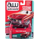 CARRO AUTO WORLD - MUSTANG M1 AWSP011 - ANO 1972 - ESCALA 1/64