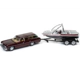 CARRO JOHNNY LIGHTNING GONE FISHING - CHEVY CAPRICE W/ BOAT JLBT004B  - ANO 1973 - ESCALA 1/64