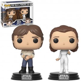 FUNKO POP STAR WARS EMPIRE STRIKES BACK 40 YEARS - HAN SOLO AND PRINCESS LEIA (2 PACK)