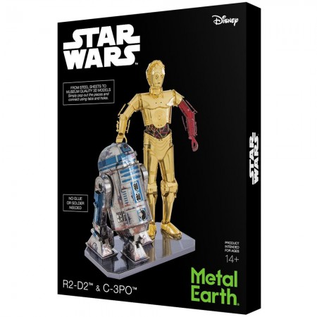 Miniatura de Montar Metal Earth Star Wars Deluxe Set - C-3po & R2-d2 (mmg276)