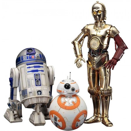 Action Figure Kotobukiya Star Wars: The Force Awakens - C-3po, R2-d2 & Bb-8