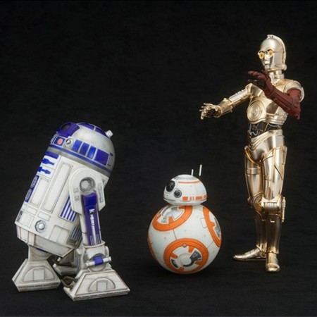 Action Figure Kotobukiya Star Wars: The Force Awakens - C-3po, R2-d2 & Bb-8