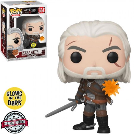 Funko Pop Games The Witcher 3 Exclusive - Geralt (igni) 554 (glows In The Dark)