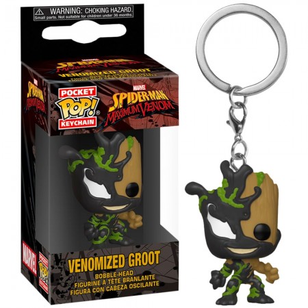 Chaveiro Funko Pocket Pop Keychain Marvel Spider-man Maximum Venom - Venomized Groot
