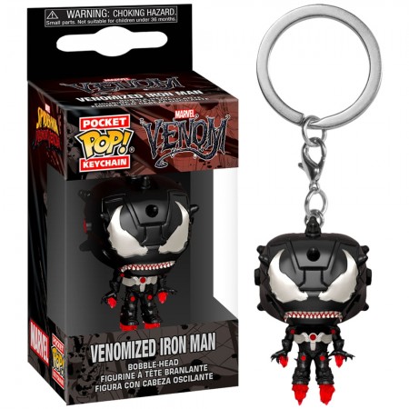Chaveiro Funko Pocket Pop Keychain Marvel Venom - Venomized Iron Man