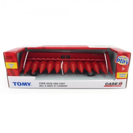 Colheitadeira Tomy Everyday Play - Case Ih Corn Head With Header Trailer - Escala 1/32