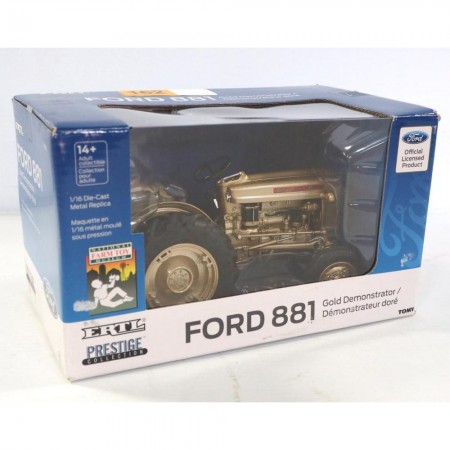 Trator Ertl Prestige Collection - Ford 881 Gold Demonstrator - Escala 1/16