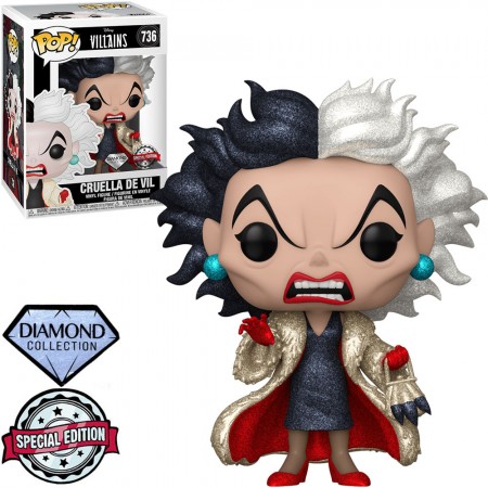 Funko Pop Disney Villains Exclusive - Cruella de Vil (diamond Glitter) 736