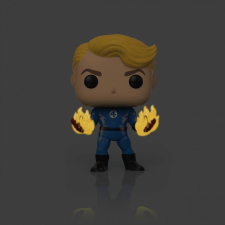 Funko Pop Marvel Fantastic Four Exclusive - Human Torch (glows In The Dark) 568
