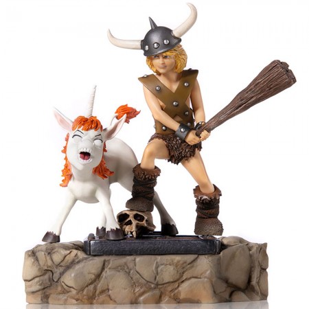 Esttua Iron Studios Bds 1/10 Dungeons And Dragons - Bobby The Barbarian And Uni