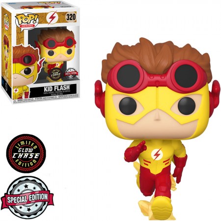 Funko Pop Heroes The Flash Chase Exclusive - Kid Flash 320 (glows In The Dark)