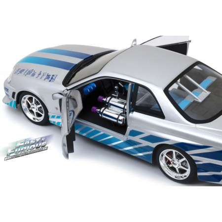 Carro Greenlight Artisan Fast & Furious - Nissan Skyline Gt-r R34 1999 (brian) - Escala 1/18 (19041)