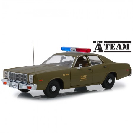 Carro Greenlight Artisan The A-team - Plymouth Fury 1977 U.s Army Police - Escala 1/18 (19053)