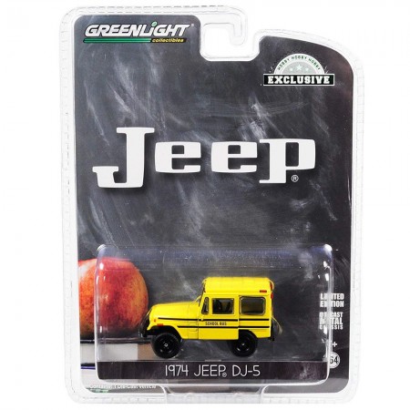 Carro Greenlight Hobby Exclusive - Jeep Dj-5 1974 School Bus - Escala 1/64 (30065)