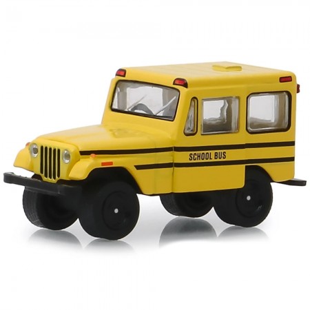 Carro Greenlight Hobby Exclusive - Jeep Dj-5 1974 School Bus - Escala 1/64 (30065)