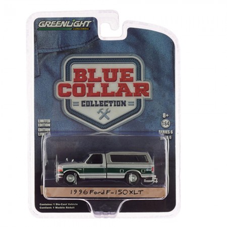 Carro Greenlight Blue Collar - Ford F-150 Xlt 1996 - Escala 1/64 (35140-e)