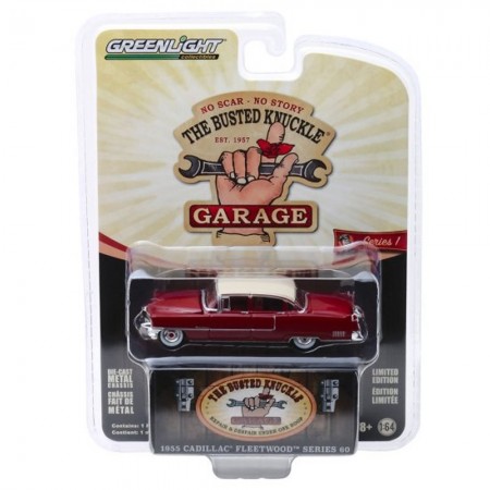 Carro Greenlight The Busted Knuckle Garage - Cadillac Fleetwood 1955 - Escala 1/64 (39010-a)