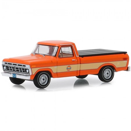 Carro Greenlight Running On Empty - Ford F-100 1976 Gulf Oil - Escala 1/64 (41090-e)