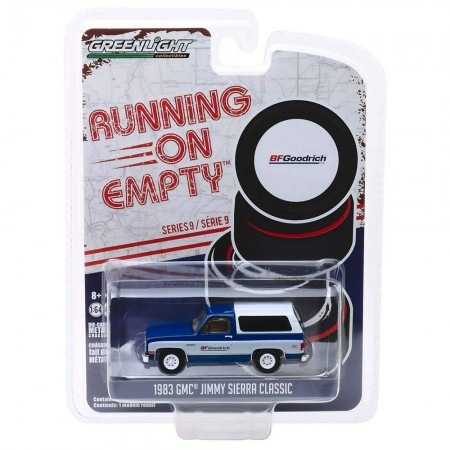 Carro Greenlight Running On Empty - Gmc Jimmy Sierra Classic 1983 Bfgoodrich - Escala 1/64 (41090-f)