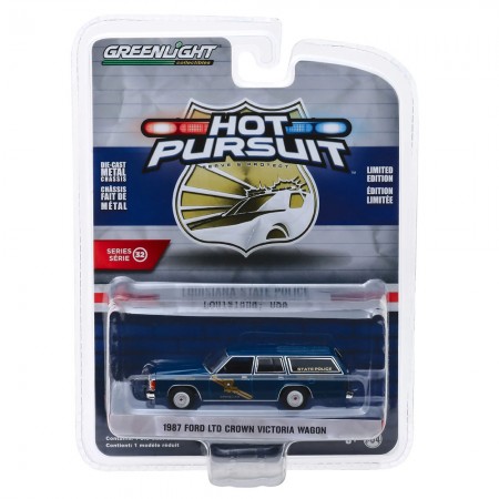 Carro Greenlight Hot Pursuit - Ford Ltd Crown Victoria Wagon 1987 - Escala 1/64 (42890-b)