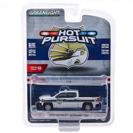 Carro Greenlight Hot Pursuit - Chevrolet Silverado Ssv 2019 - Escala 1/64 (42890-f)