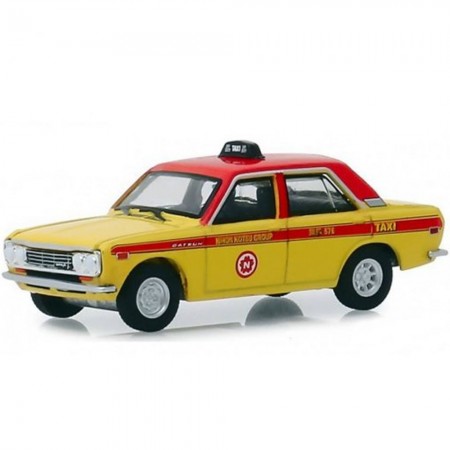 Carro Greenlight Tokyo Torque - Datsun 510 4-door Sedan Taxi 1970 - Escala 1/64 (47050-b)