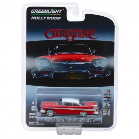 Carro Greenlight Hollywood Christine - Plymouth Fury 1958 - Escala 1/64 (44840-b)